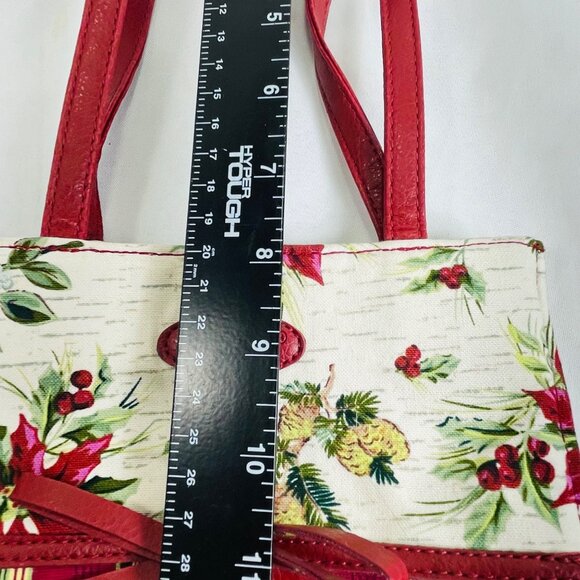 Longaberger Holiday Gift Bag Holiday Stripe Holiday Botanical #23540 Poinsettia - Picture 8 of 9